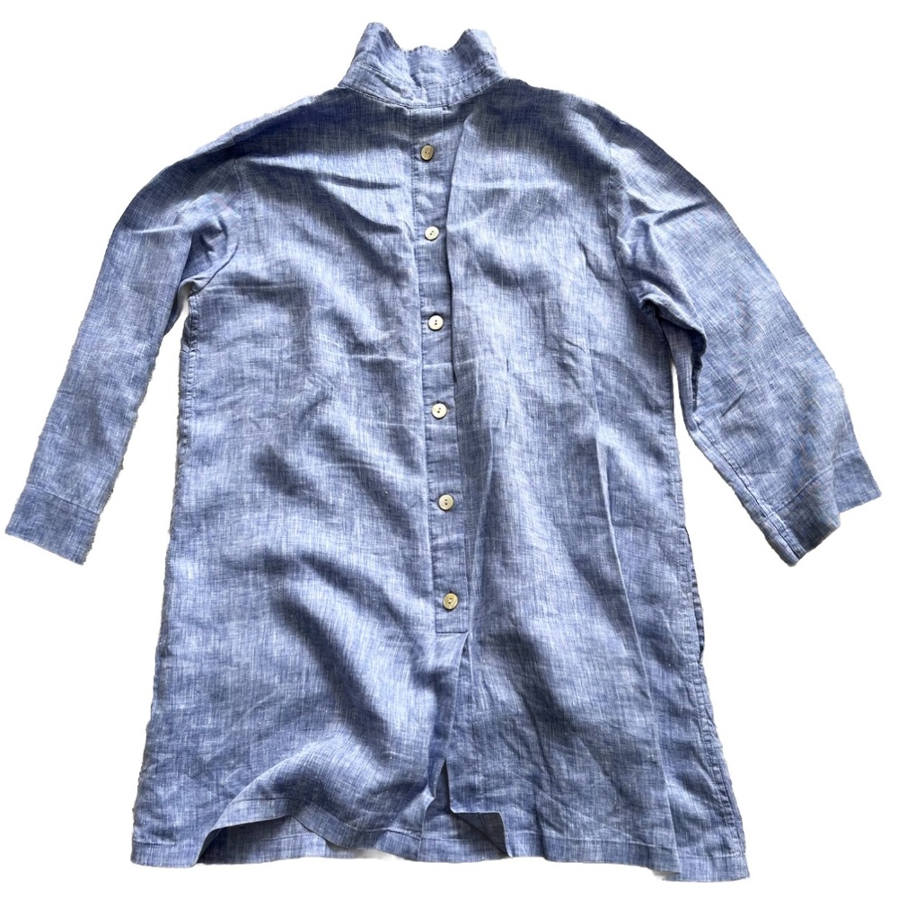 HINSON WU Aileen 3/4 Sleeve Luxe Linen Top With Pockets Size 10 Minimalist - Picture 2 of 10